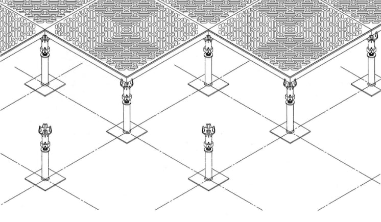 支持脚方式敷設図