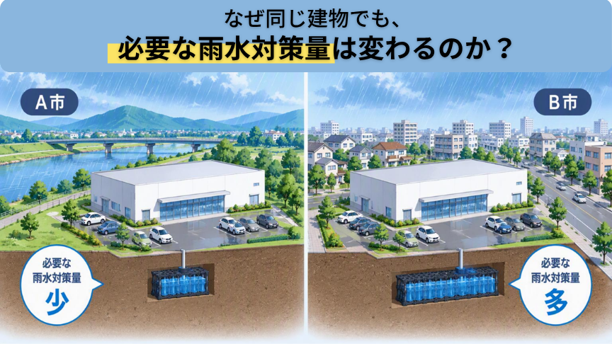 なぜ同じ建物でも必要な雨水対策量は変わるのか？